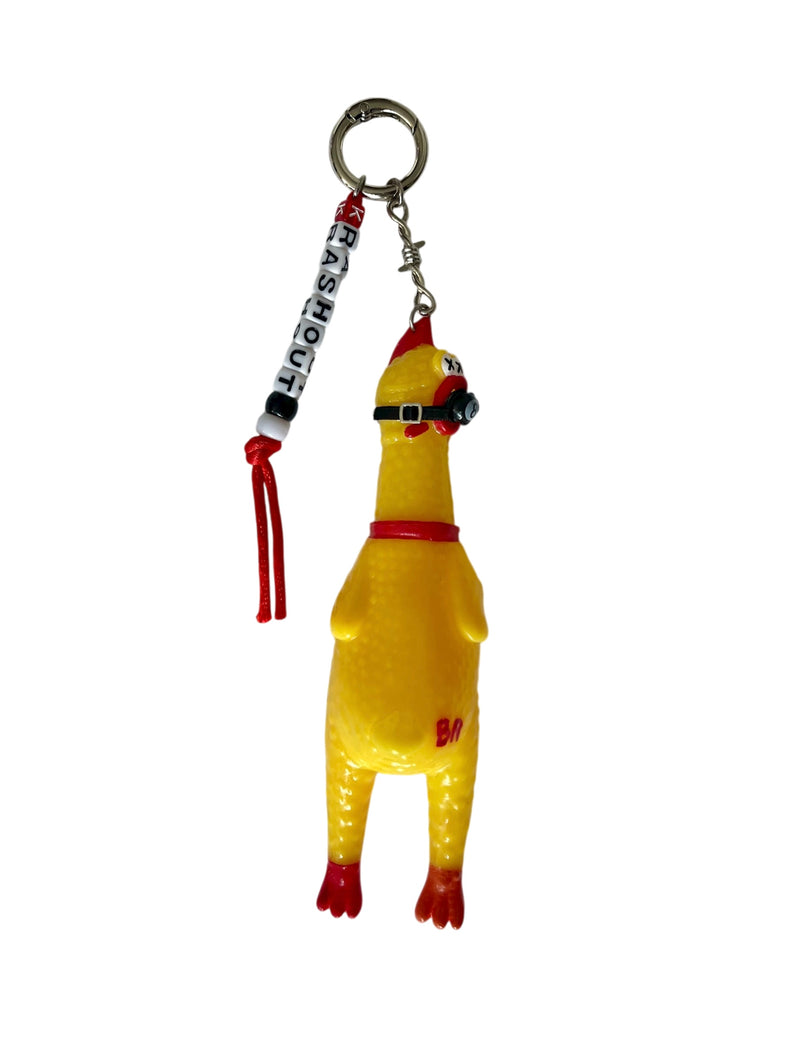 KLUCKIE RUBBER CHICKEN KEYCHAIN