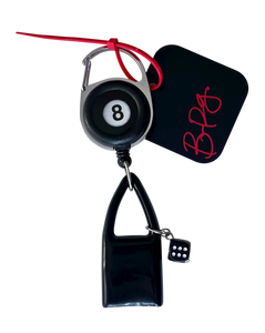8BALL RETRACTABLE LIGHTER KEYCHAIN